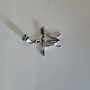 Silver turtle pendant